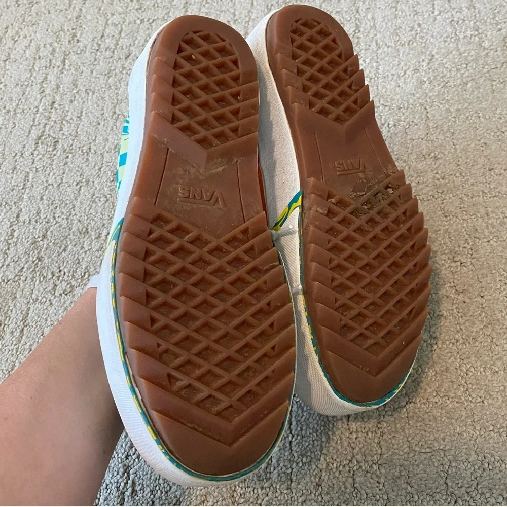 Vans Era Stacked Platform Teal Yellow Purple Low Sneakers Size 6 - Picture 11 of 12